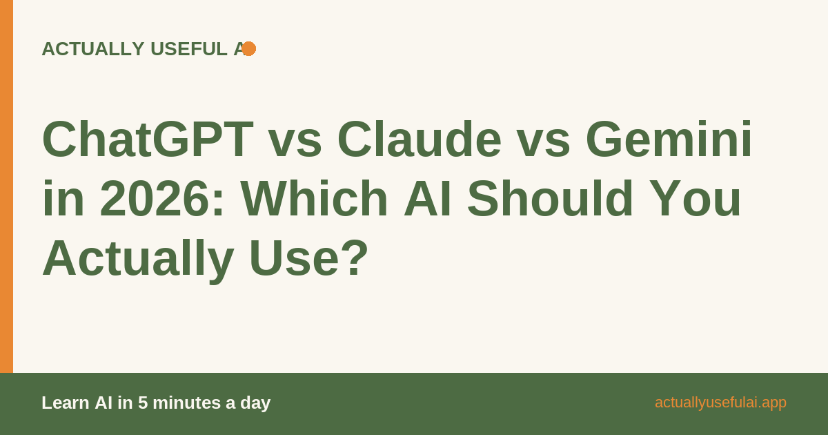 ChatGPT vs Claude vs Gemini (2026): Honest Comparison